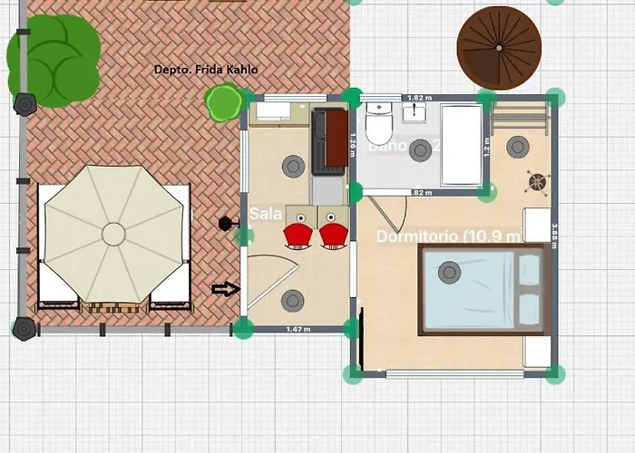 Apartamento Departamento Frida Kahlo - Dpto De 1 Habitación - Bella Terraza Común - Zona Tranquila En Cdmx *