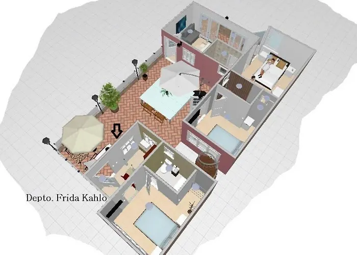 Departamento Frida Kahlo - Dpto De 1 Habitación - Bella Terraza Común - Zona Tranquila En Cdmx * México DF